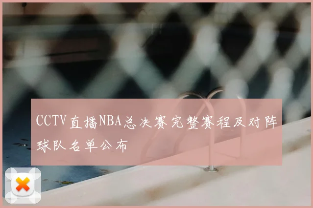 CCTV直播NBA总决赛完整赛程及对阵球队名单公布