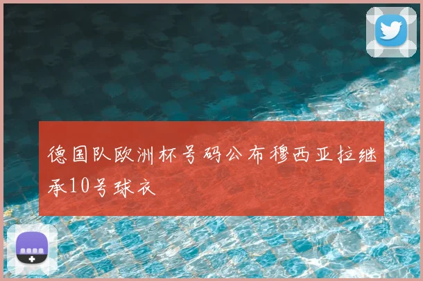 德国队欧洲杯号码公布穆西亚拉继承10号球衣